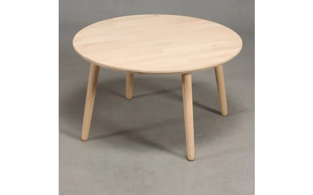 Lumber - Sofabord I Massiv Bøg, Ø 90 Cm Højde 45 Cm Sæbebehandlet