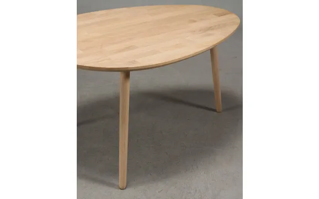 Lumber - Sofabord I Massiv Eg, Dråbeform 89 X 66 Cm Højde 45 Cm Olieret