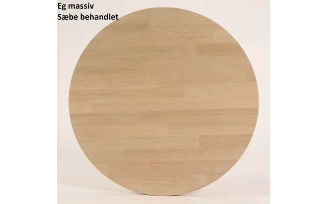 Lumber - Sofabord I Massiv Eg, Ø 90 Cm Højde 40 Cm Sæbebehandlet