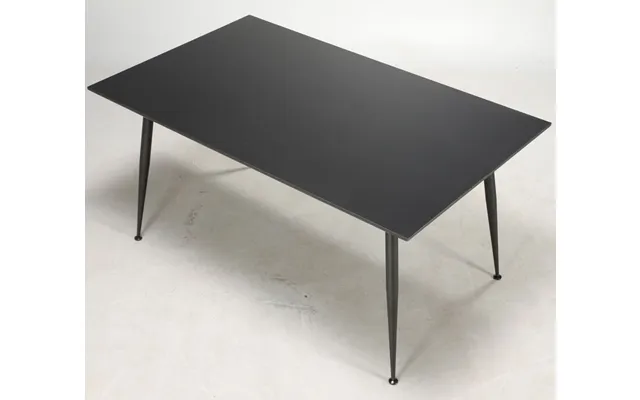 Spencer - Rektangulært Spisebord, Sort Linoleum Med Metalben 140 X 90 Cm