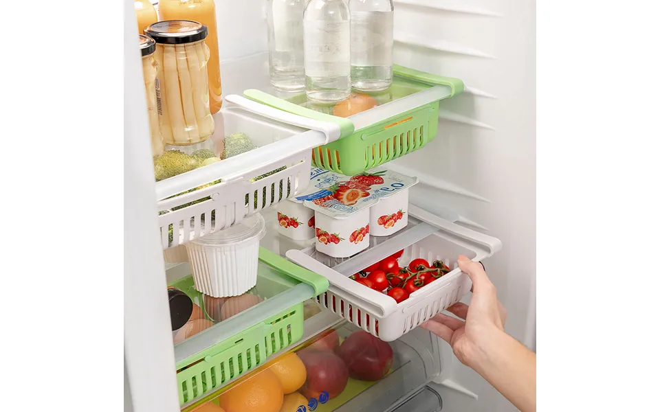 Adjustable organizer to the fridge friwer innovagoods 2 devices