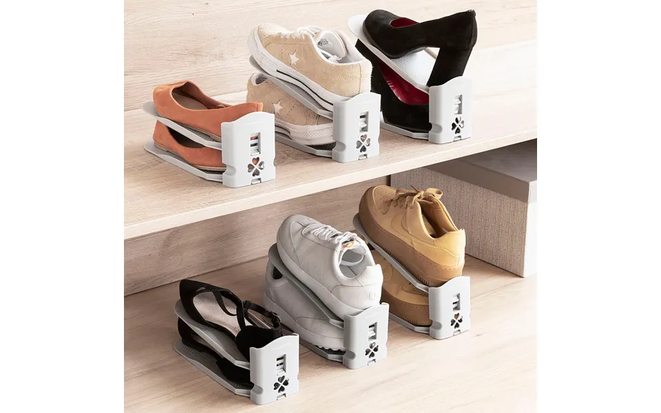 Adjustable shoes organizer sholzzer innovagoods 6 devices