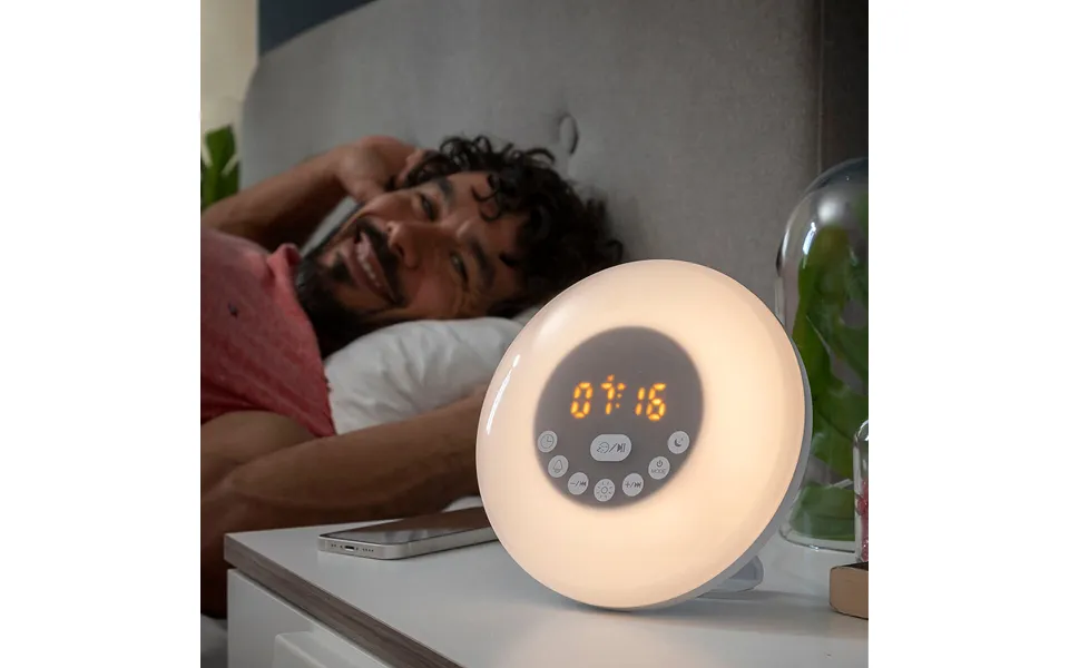Sunrise alarm clock with speaker slockar innovagoods