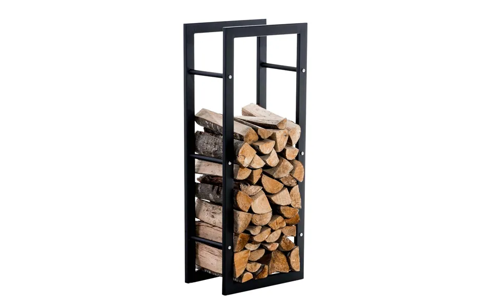 Firewood holder 25x40x100 cm black without feet
