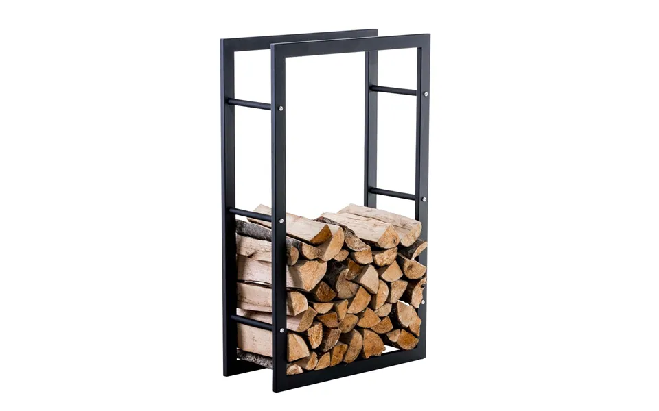 Firewood holder 25x60x100 cm black without feet