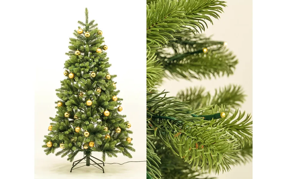 Christmas tree 210 cm spritzguss with 392 part light past, the laws gold beads