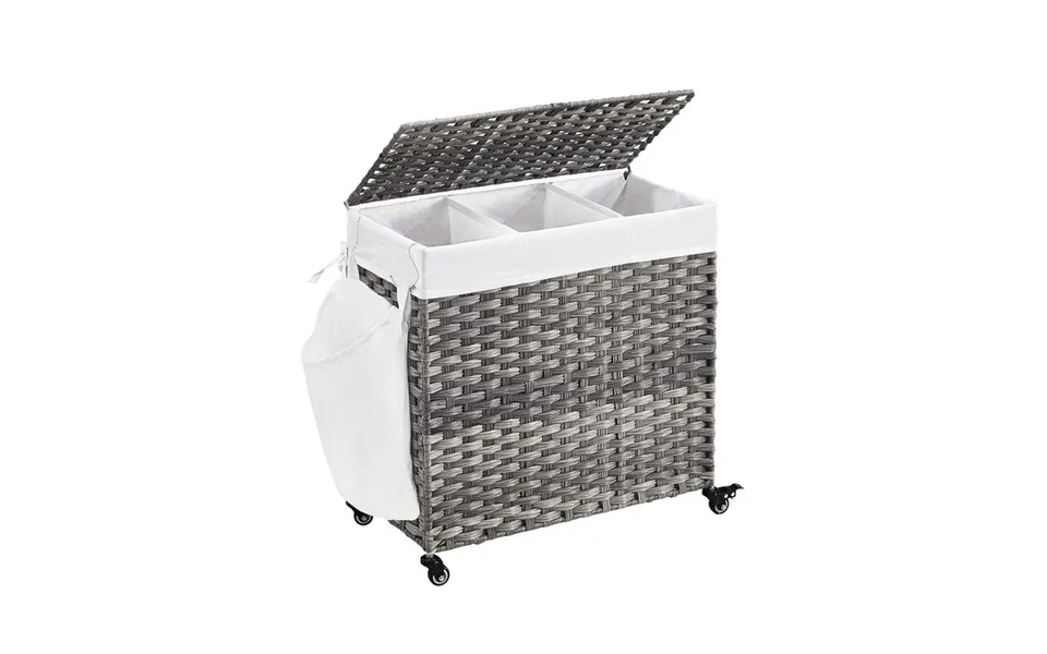 Laundry basket with 3 space past, the laws wheel