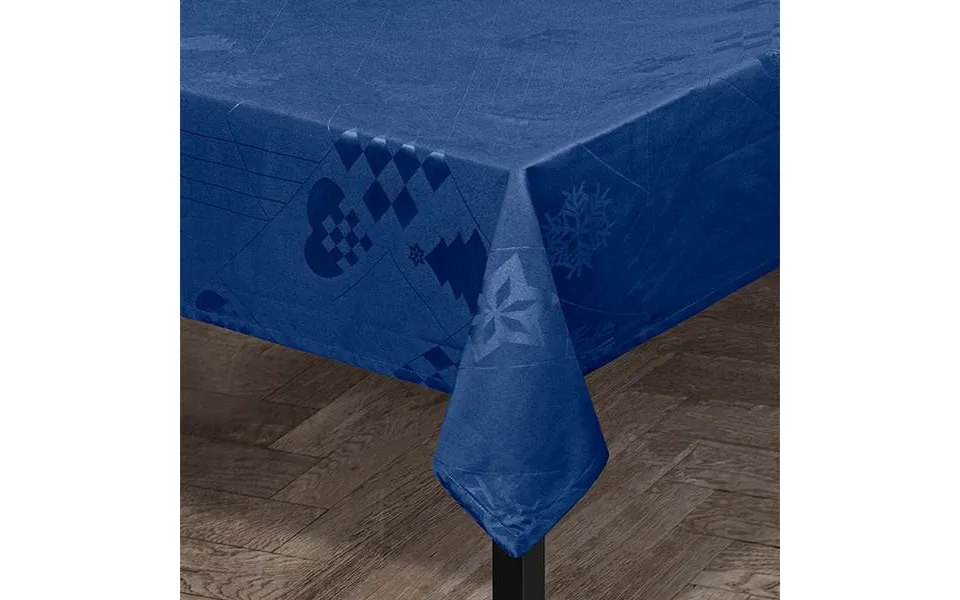 Juna natal damask tablecloth - blue