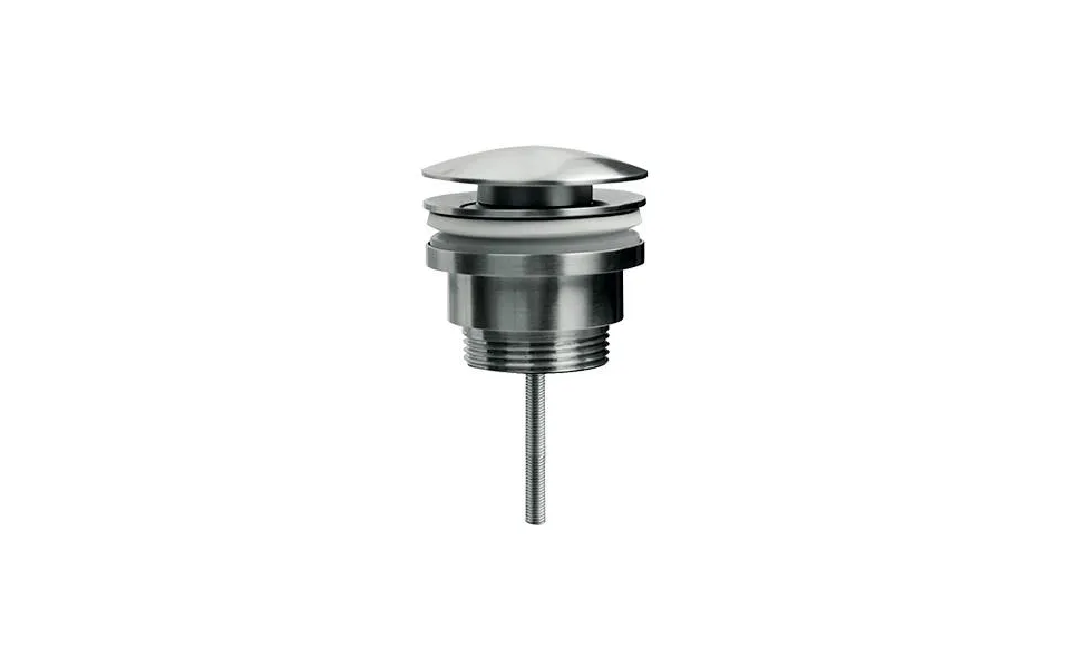 Pop up valve with round top in brushed nickel