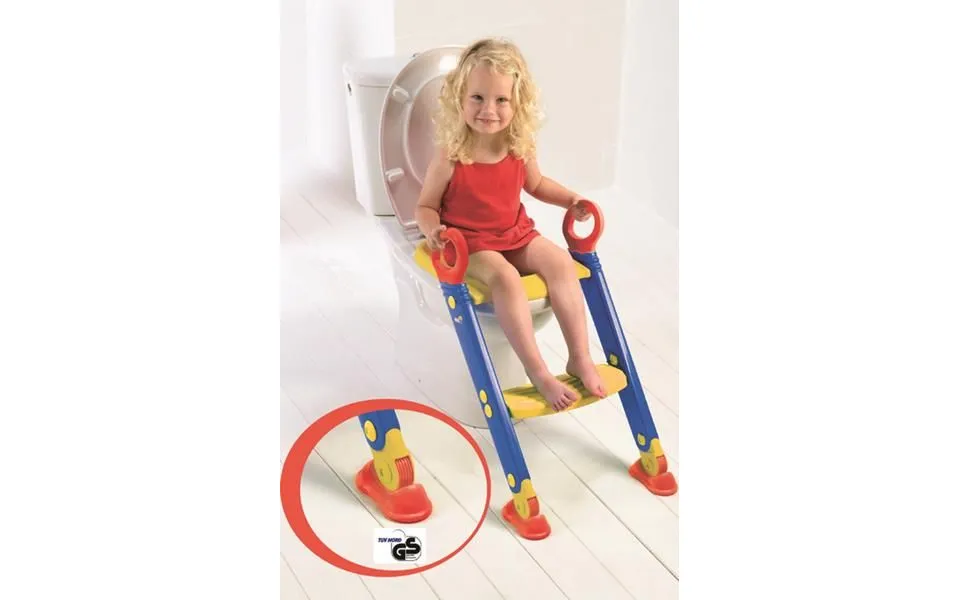 Toilet seat with staircase m. Adjustable legs