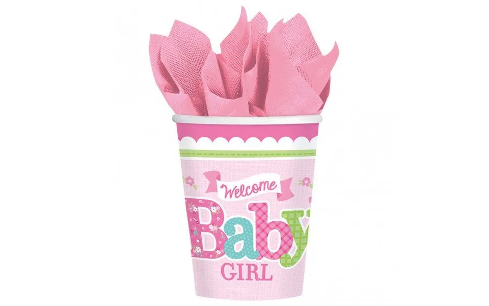 Baby shower disposable cups - girl