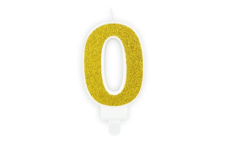 Gold birthday candles numbers 0 - tal