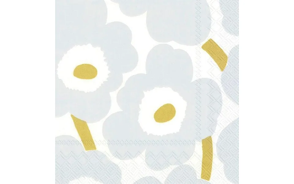 Marimekko pattern napkins in white - gold past, the laws silver