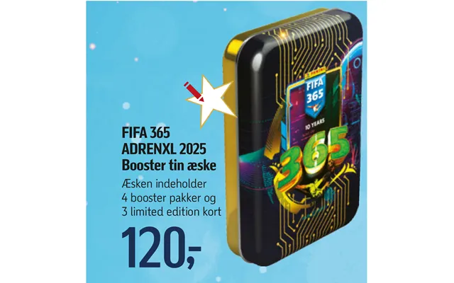 Fifa 365 adrenxl 2025 booster tin box product image