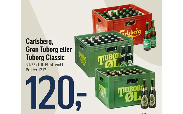 Carlsberg, green tuborg or tuborg classic product image