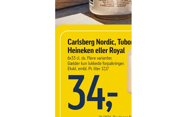 Carlsberg nordic, tuborg zero, heineken or royal product image