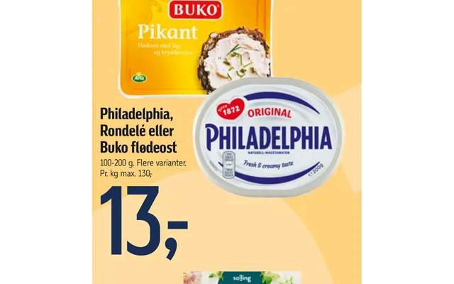 Philadelphia, rondele or buko cream cheese product image