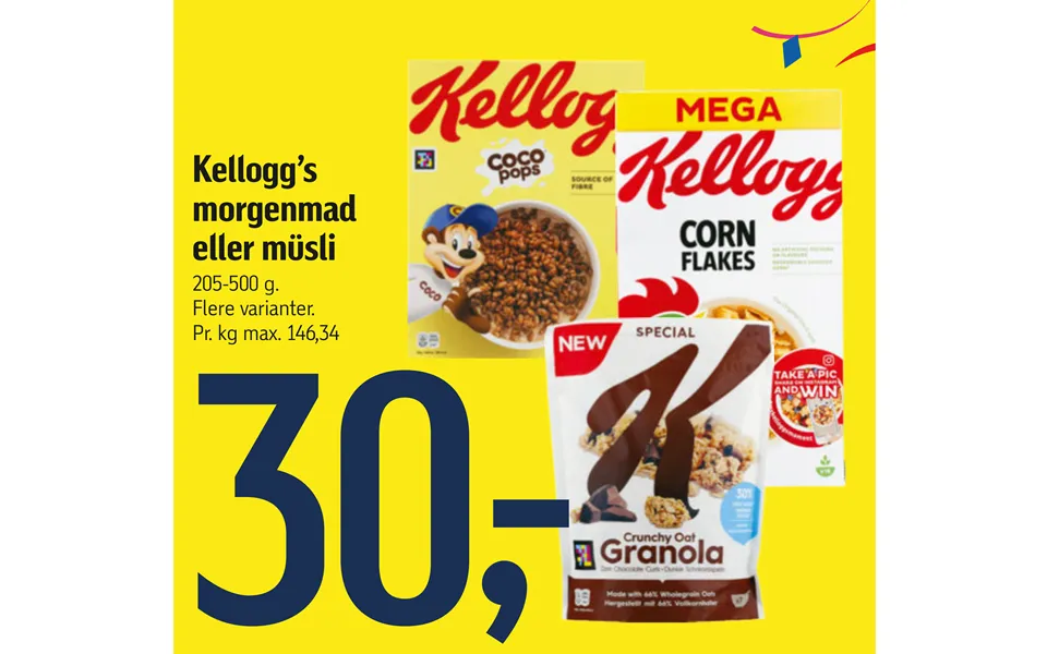 Kellogg’p breakfast or musli