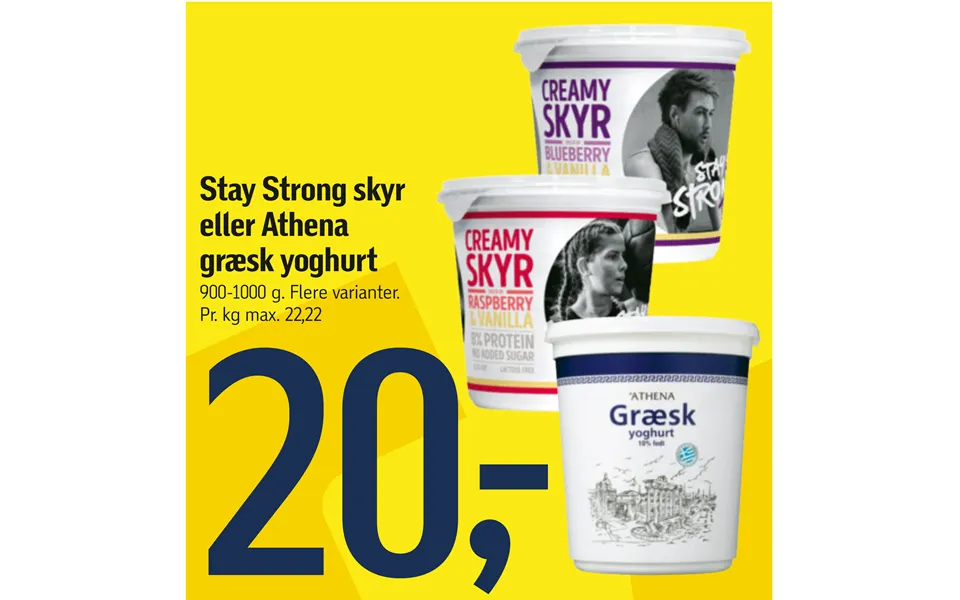 Stay Strong Skyr Eller Athena Græsk Yoghurt