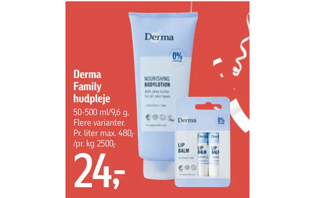 Derma family skincare product image