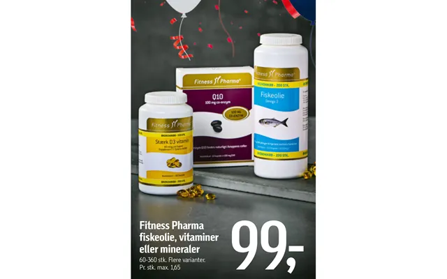 Fitness Pharma Fiskeolie, Vitaminer Eller Mineraler product image