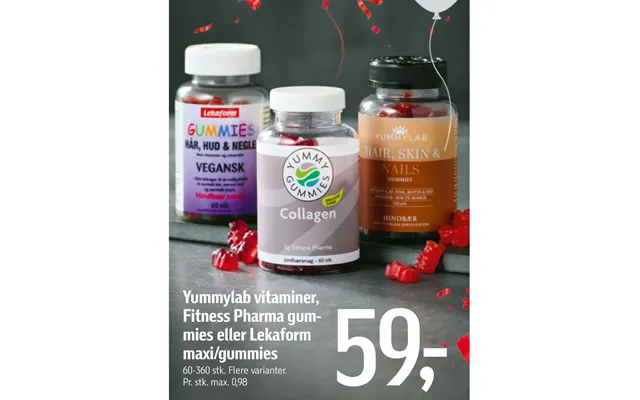 Yummylab vitamins, fitness pharma gummies or lekaform product image