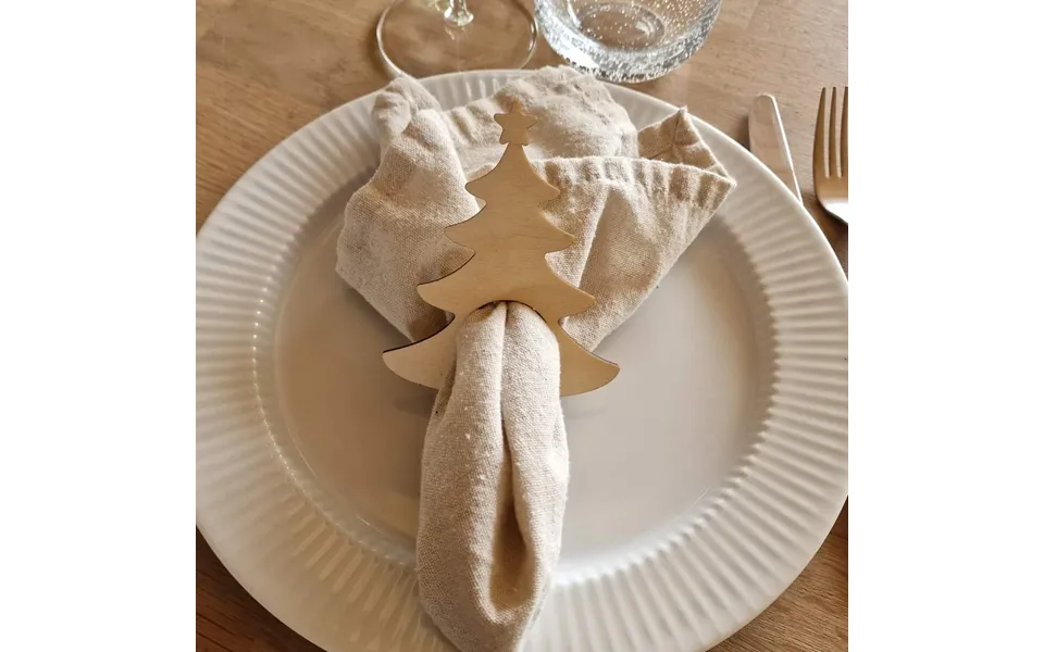 Napkin ring in wood - christmas tree