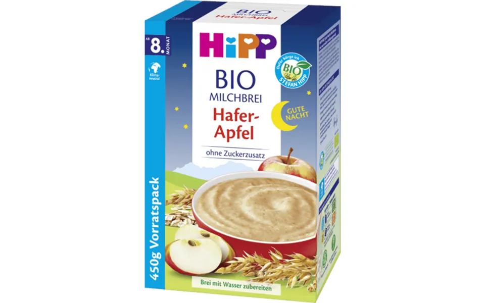 Hipp Bio Mælkegrød Havre Æble 450g