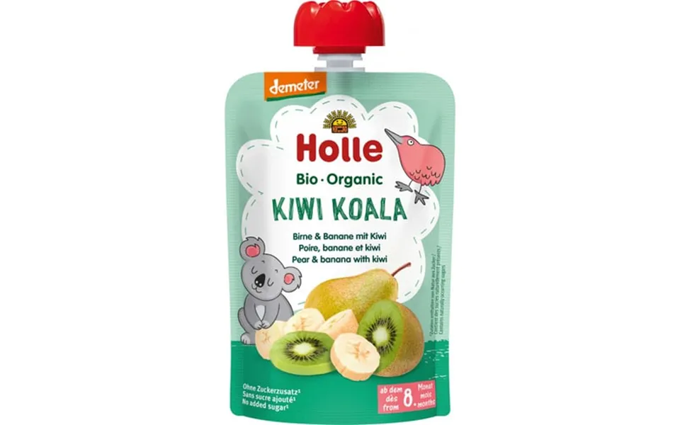 Holle Bio Dd Squeeze Bag Kiwi Koala Pære & Banan Med Kiwi 100g