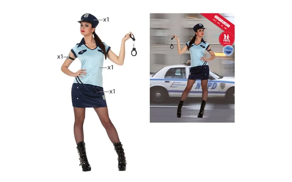 Costume to adults th3 party 2786 xl police lady