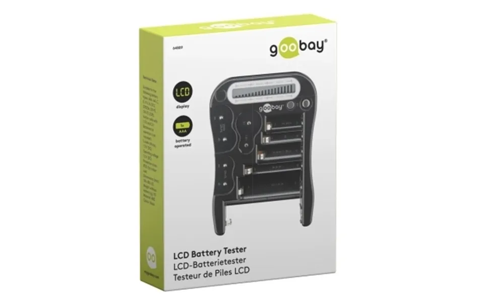 Global Goobay Lcd Batteritester - Sort 4040849648892 Modsvarer N A