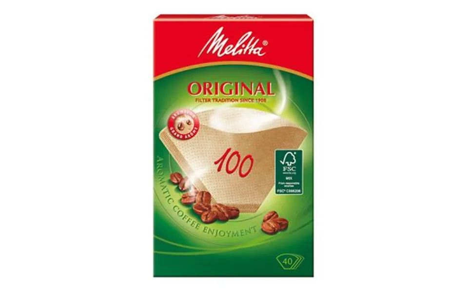 Melitta Melitta Kaffefilter 100 Ubleget Pakke Med 40 Stk. 4006508126033 Modsvarer N A