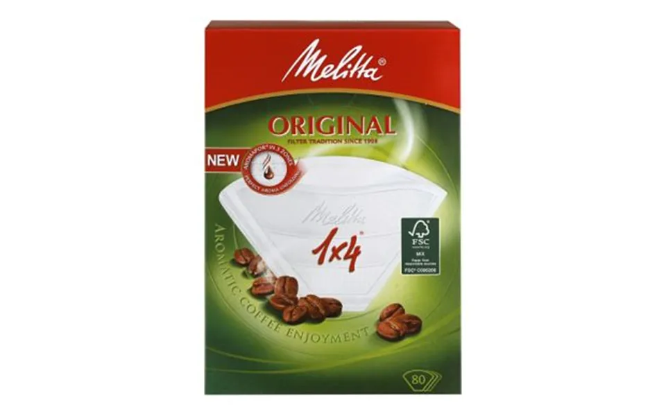 Melitta Melitta Kaffefilter 1x4 Hvid Pakke Med 80 Stk. 4006508200450 Modsvarer N A