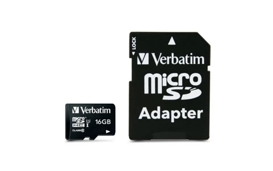 Verbatim Verbatim 16gb Microsdhc Hukommelseskort M. Adapter - Class 10 0023942440826 Modsvarer N A
