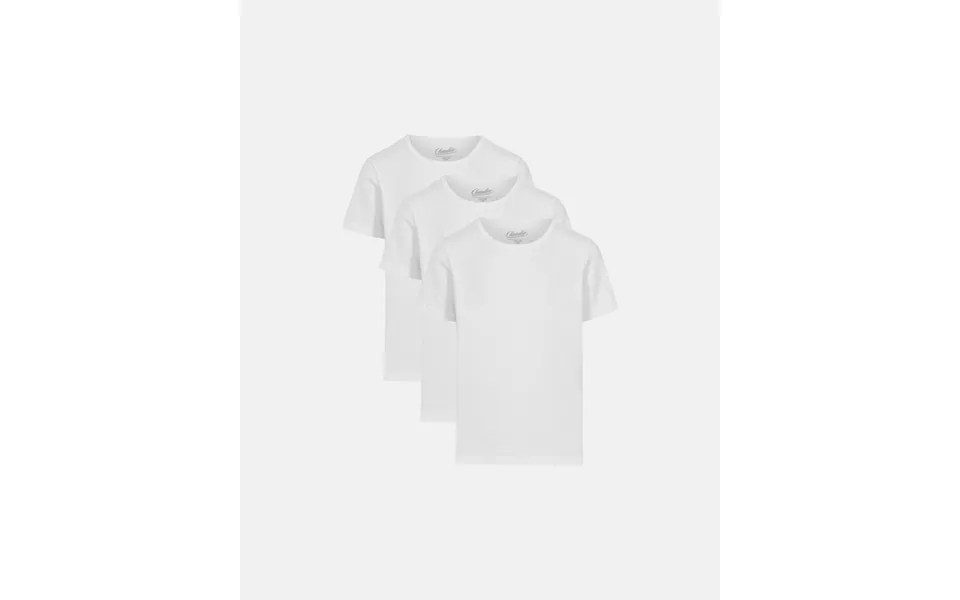 3-pak T-shirt Økologisk Bomuld Hvid