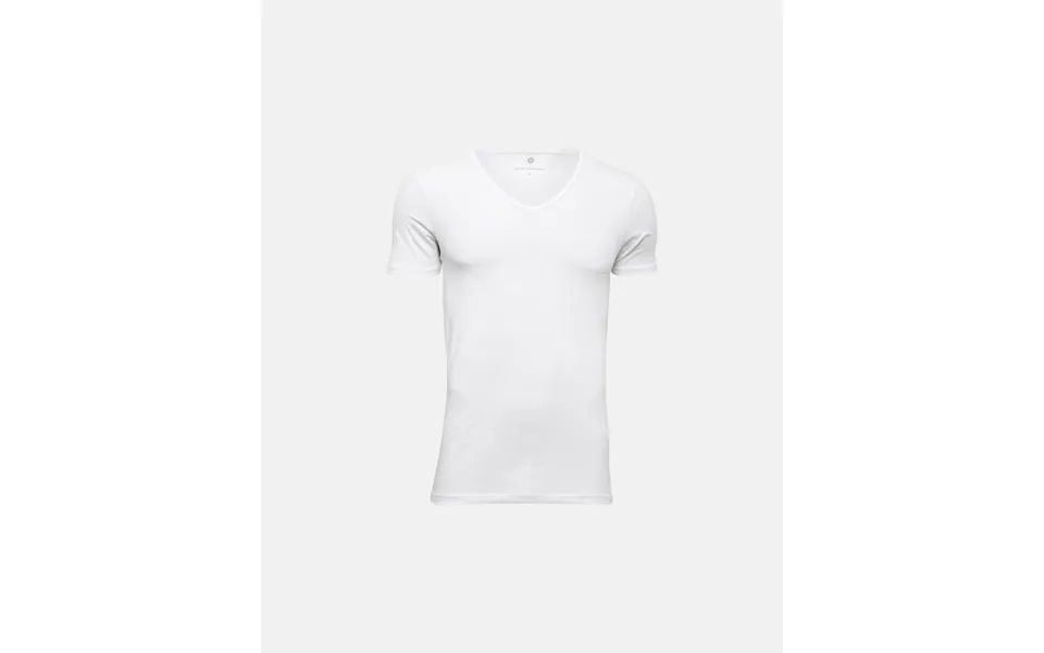 Undertrøje - T-shirt V-hals Økologisk Bomuld Hvid