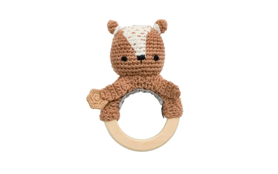 Sebra crocheted rattle the bear milo brown
