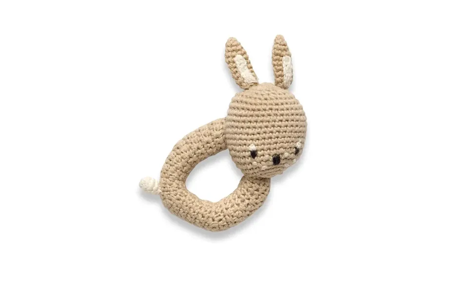 Sebra crocheted rattle hare moonlight