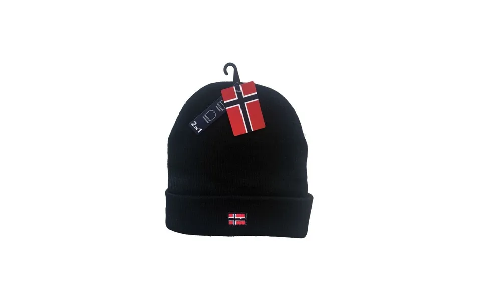 Nordic hat 2i1 unisex - black