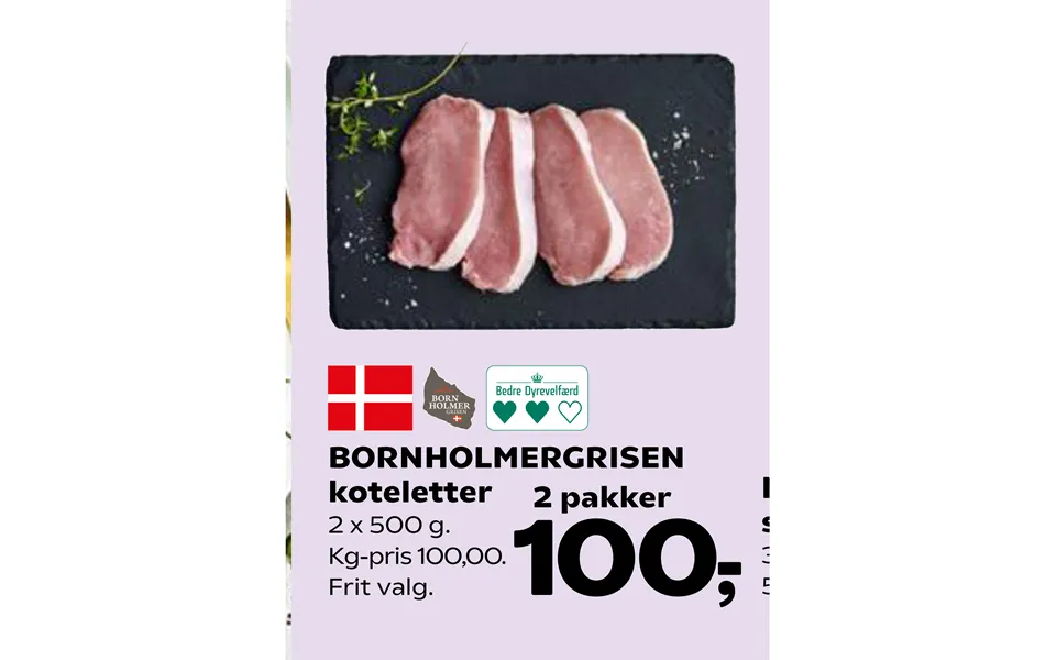 Bornholmergrisen pork chops