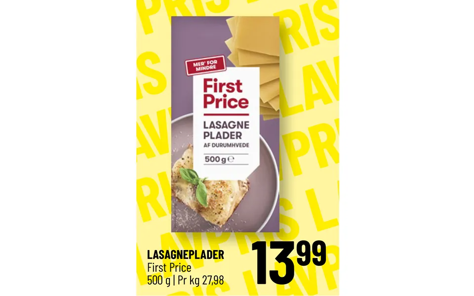 Lasagneplader First Price