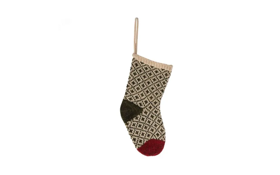 Maileg knitted christmas stocking - wintergreen