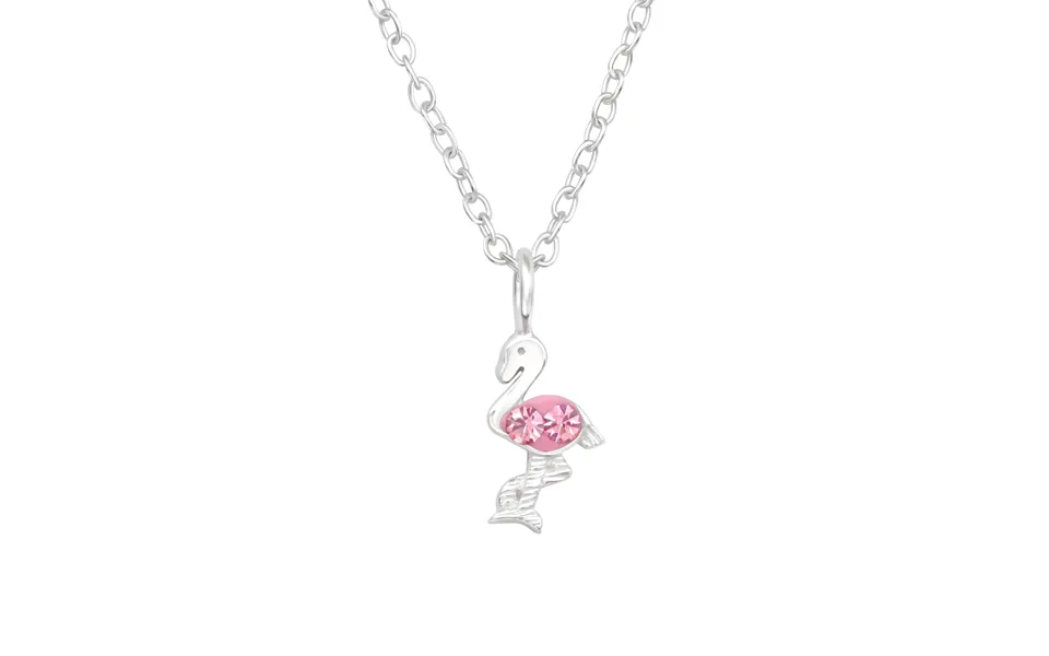 Necklace with flamingo silver