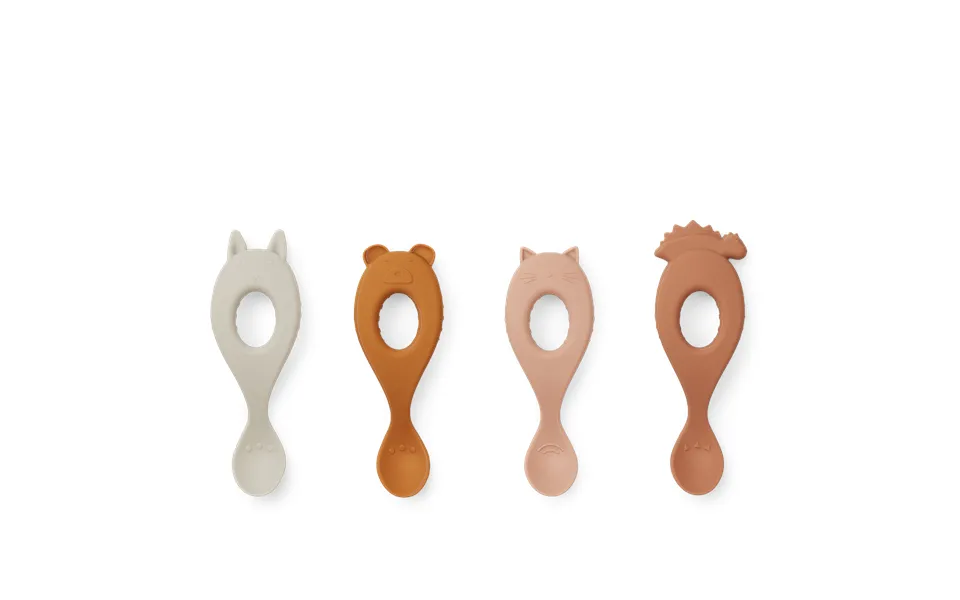Liewood liva silicone spoons 4 paragraph. - Rose mix