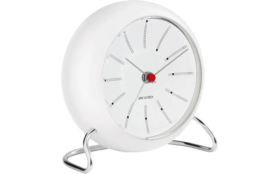 Aj banks table clock white hvid 11 cm