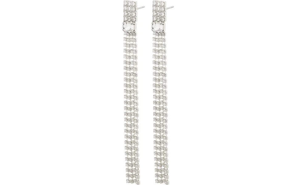 Averie Crystal Earrings Silverplated
