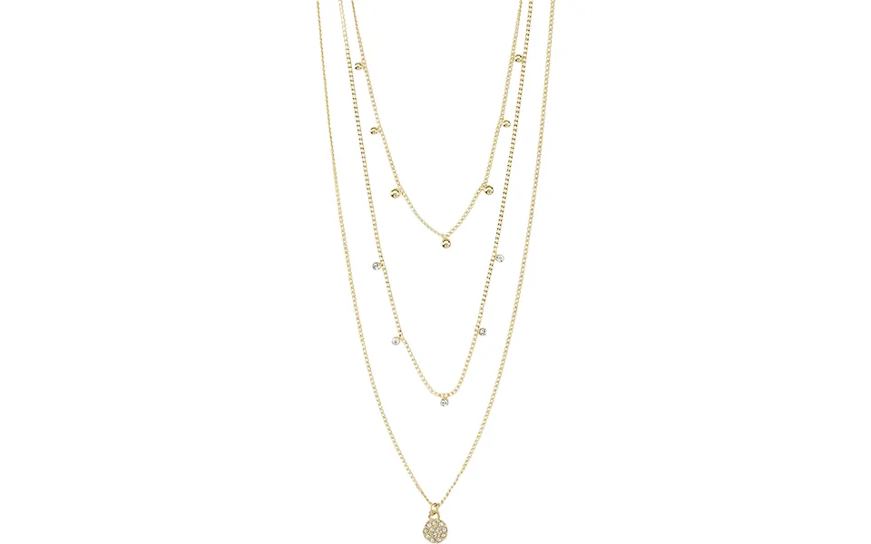 Chayenne recycled crystal necklace goldplated