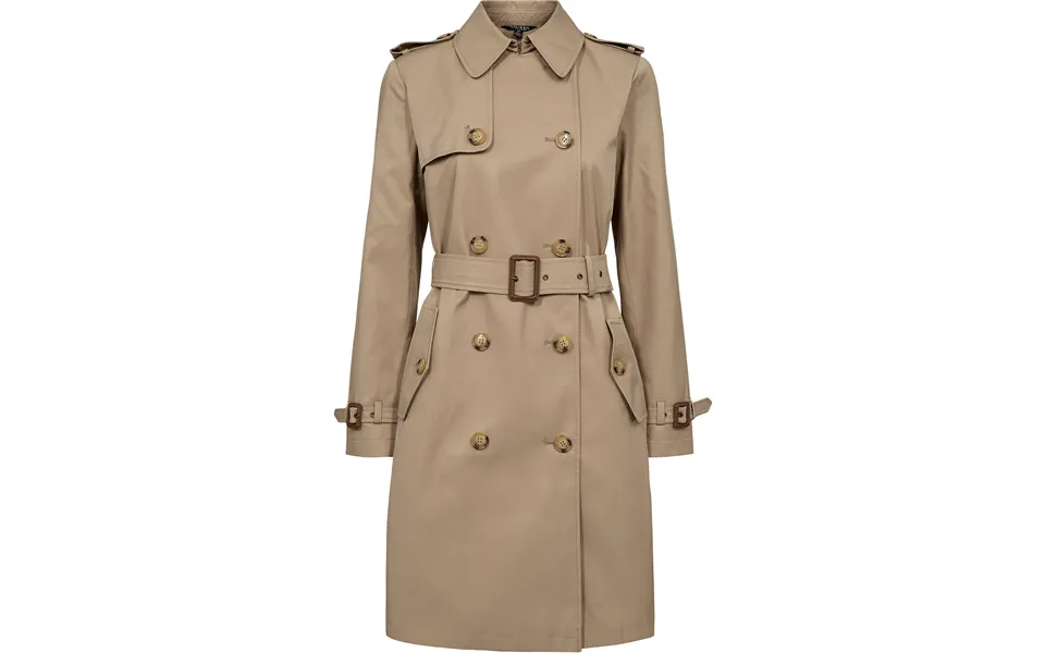 Doublebreasted Cotton-blend Trench Coat