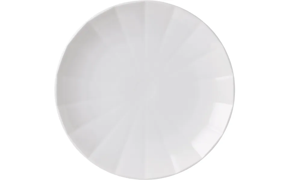 White facet plate 22 cm