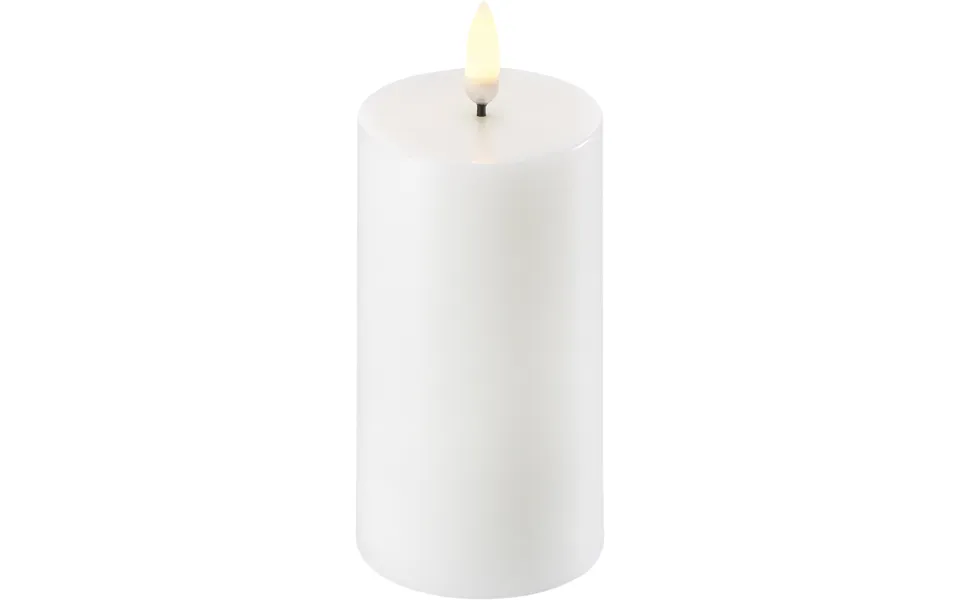 Part pillar candle nordic white - 5,8 x 10 cm